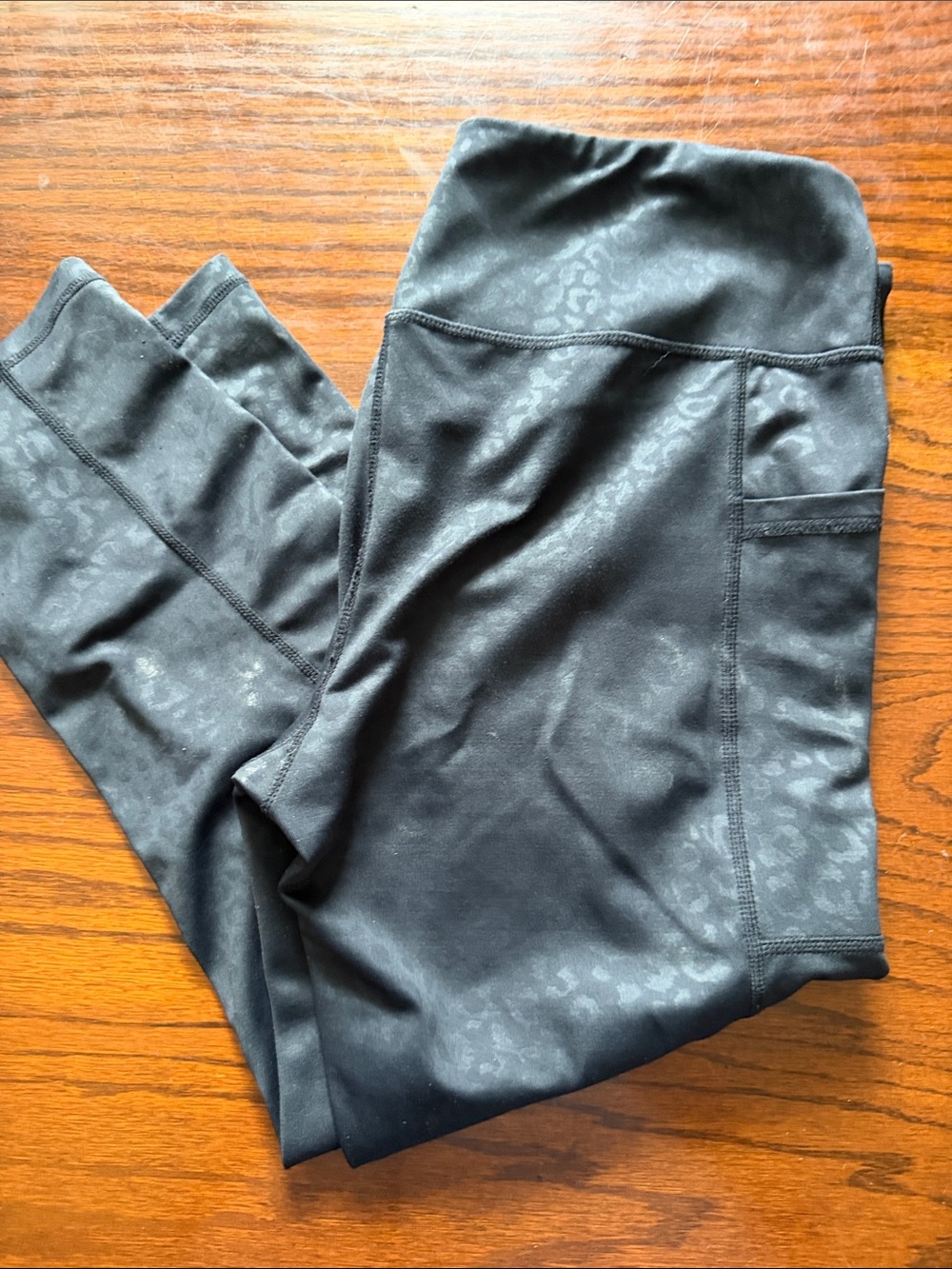 Constantly Varied Gear Black Leopard-Print Capri Leggings
